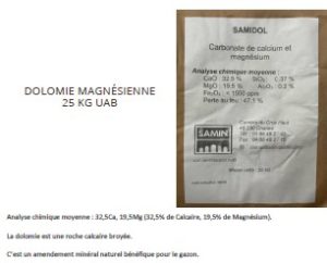 FT Fournisseur - Dolomie Magnésienne